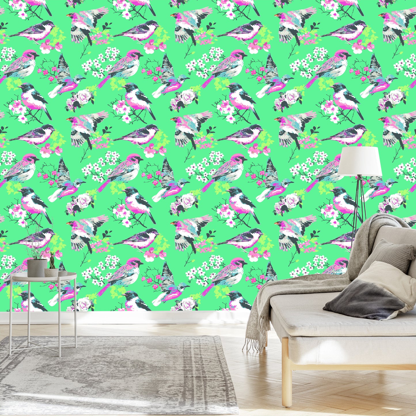 Wallpaper Multicolored Birds