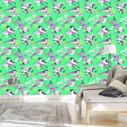 Wallpaper Multicolored Birds