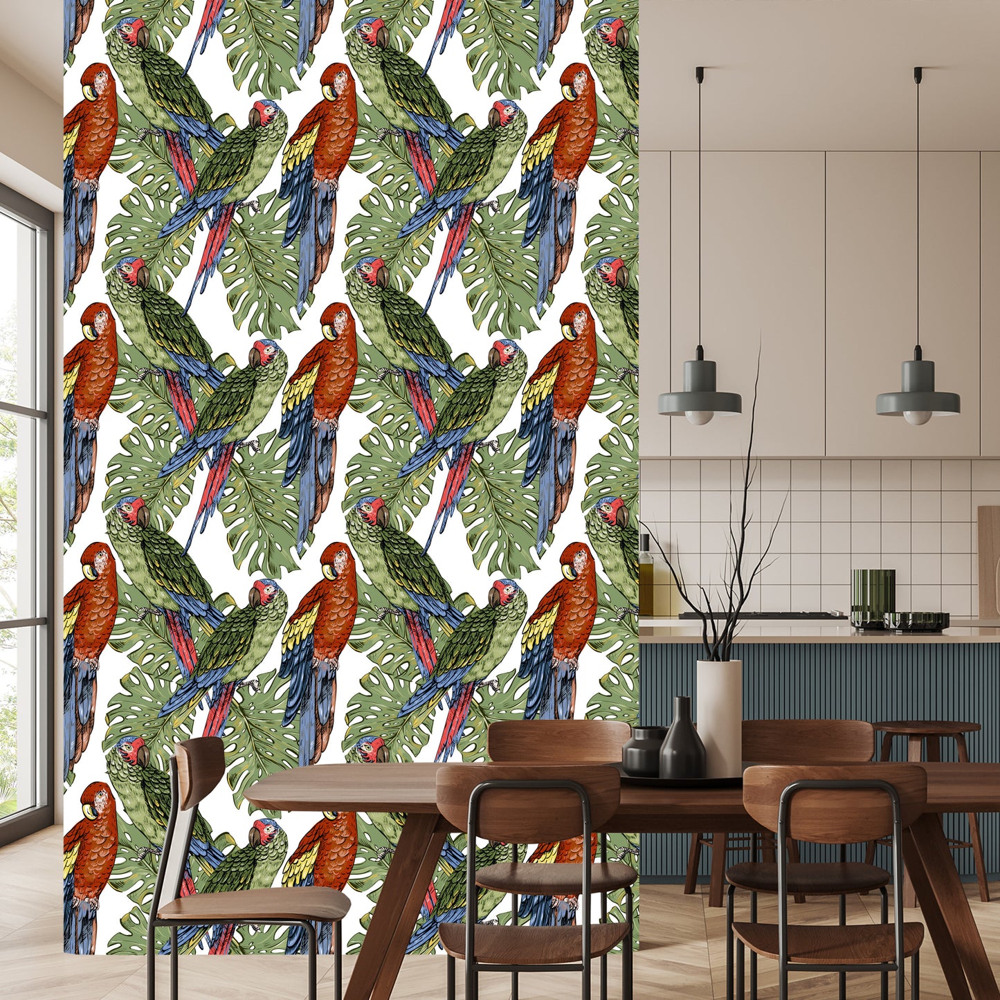 Wallpaper Colorful Parrots