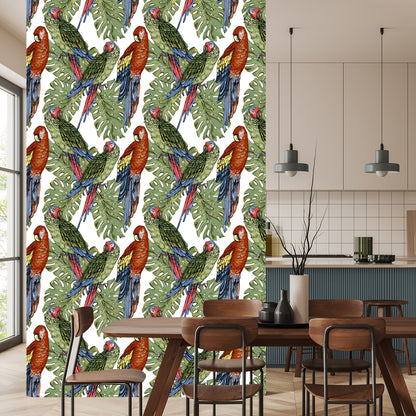 Wallpaper Colorful Parrots