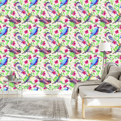 Wallpaper Beautiful Colorful Birds