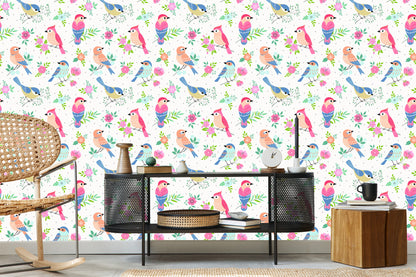 Wallpaper Multicolored Birds