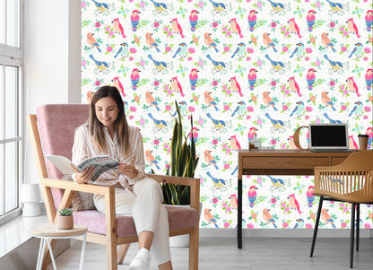 Wallpaper Multicolored Birds