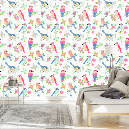 Wallpaper Multicolored Birds