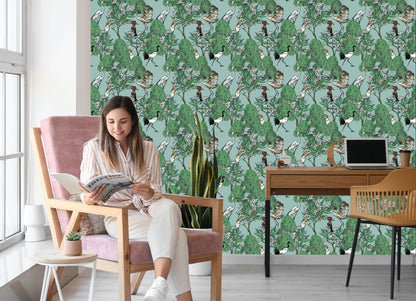 Wallpaper Beautiful Birds And Trees