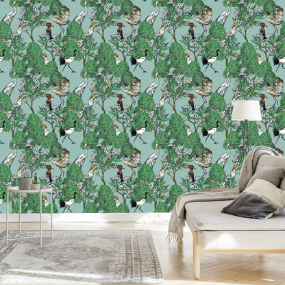 Wallpaper Beautiful Birds And Trees