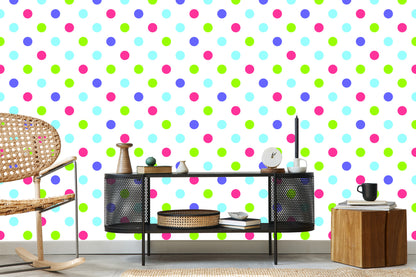 Wallpaper For Children - Colorful Polka Dots