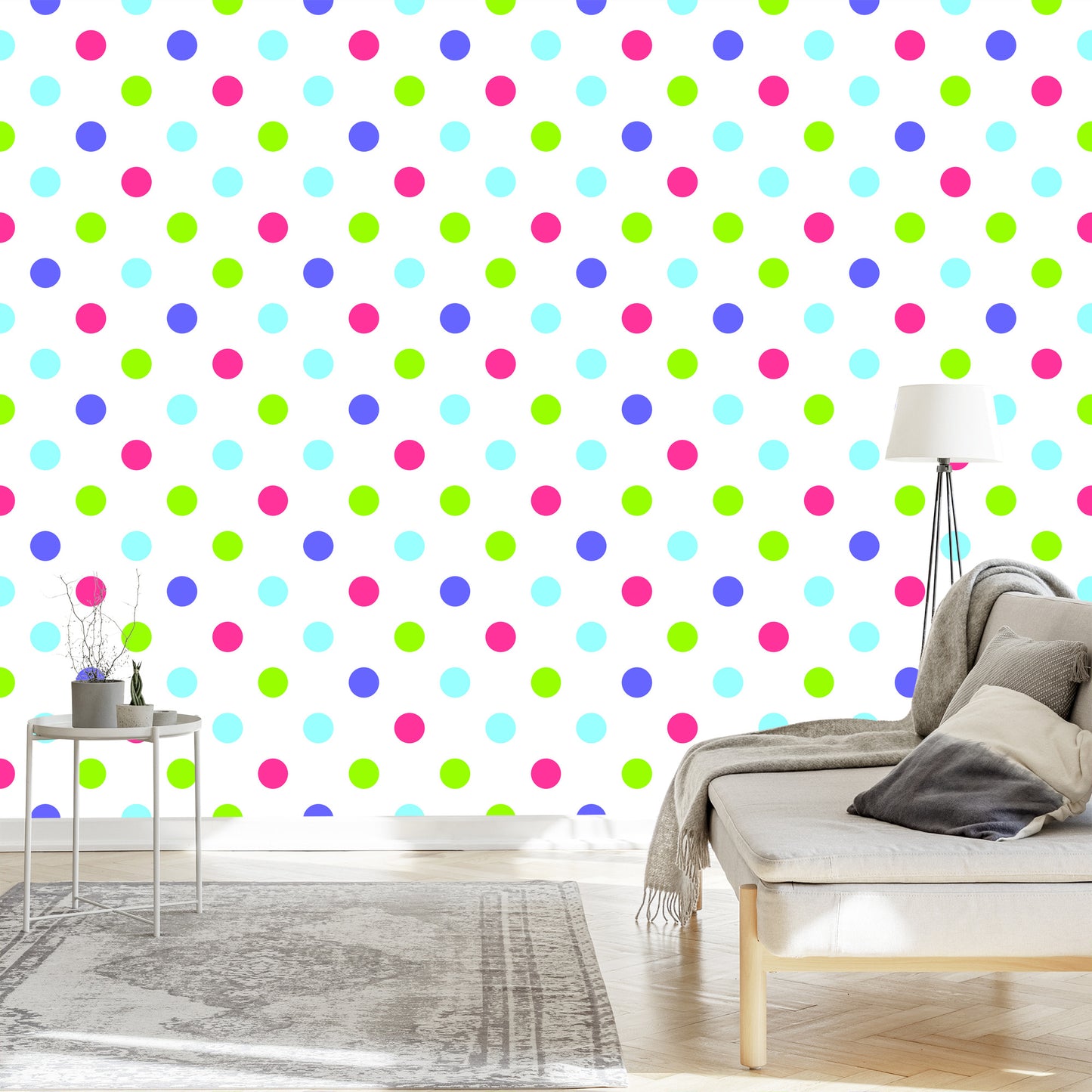 Wallpaper For Children - Colorful Polka Dots