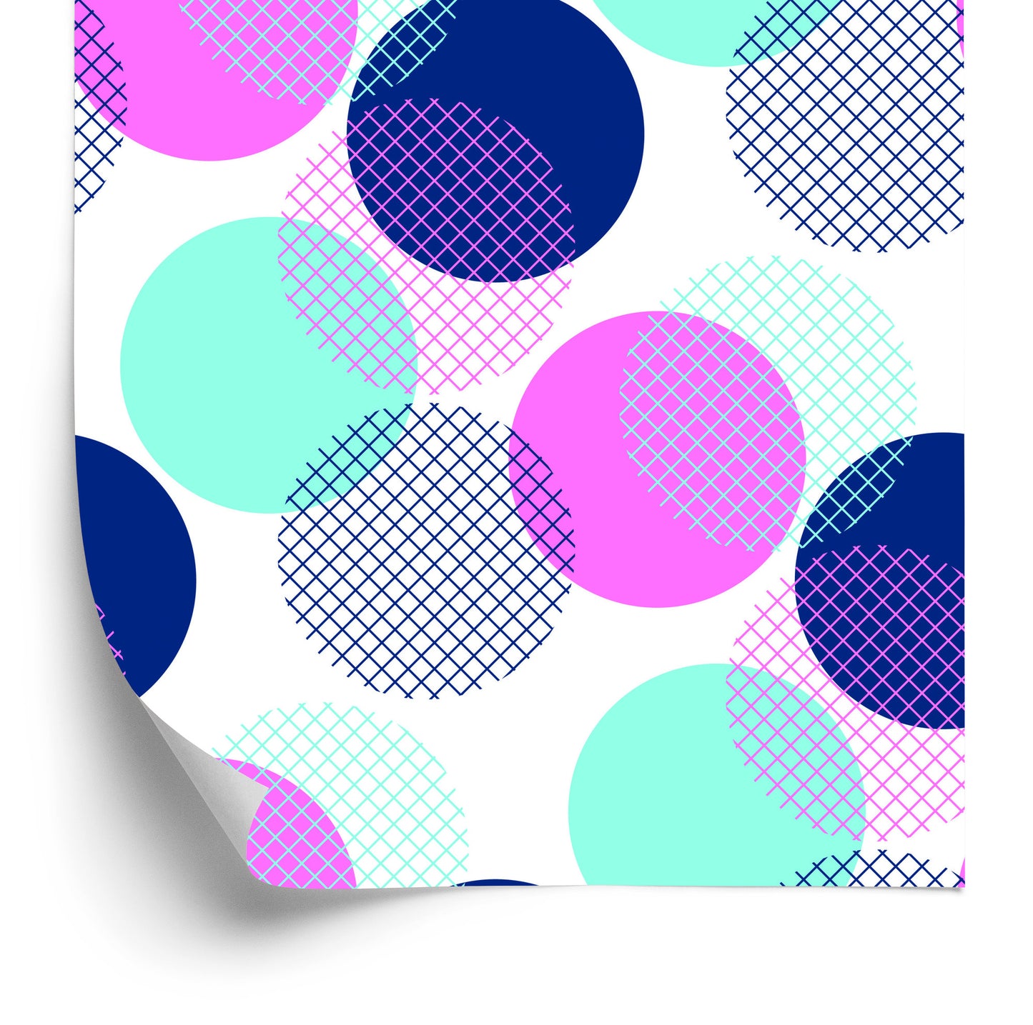 Wallpaper Modern Colorful Polka Dots