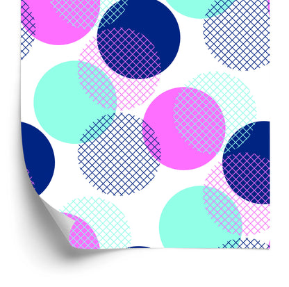 Wallpaper Modern Colorful Polka Dots