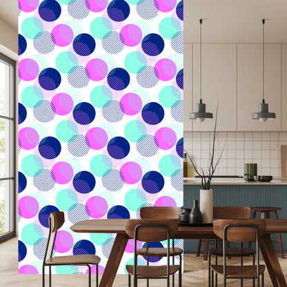 Wallpaper Modern Colorful Polka Dots