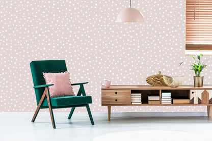 Wallpaper Abstract White Polka Dots