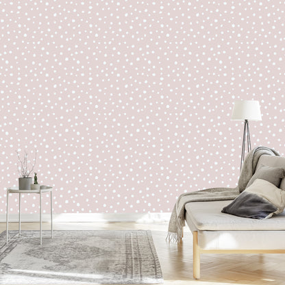 Wallpaper Abstract White Polka Dots