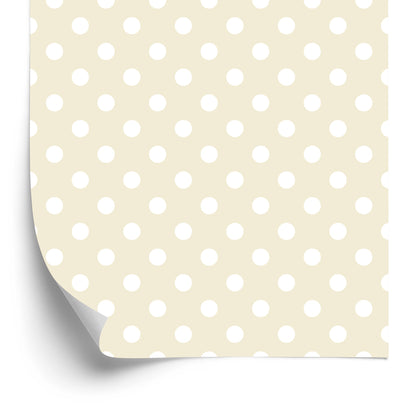 Wallpaper Retro Style White Polka Dots