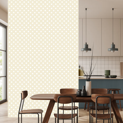 Wallpaper Retro Style White Polka Dots