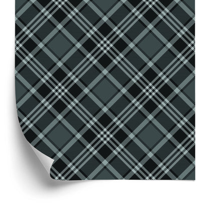 Wallpaper Tartan In Shades Of Gray