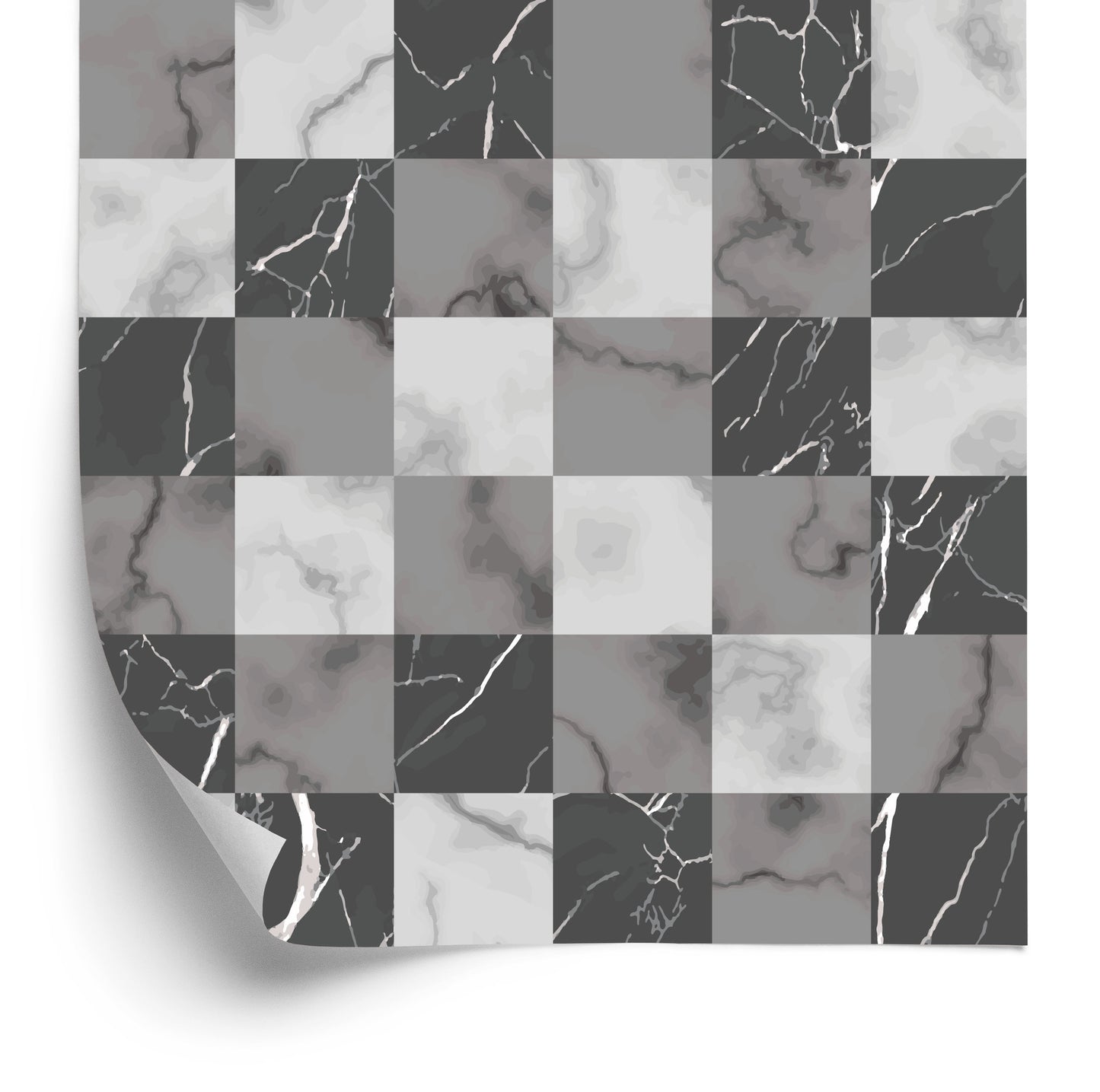 Wallpaper Modernist Gray Lattice In Marble Pattern