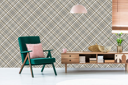 Wallpaper Modern Tartan Pattern