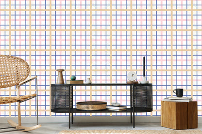 Wallpaper 3D Plaid Optical Geometric Bedroom