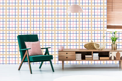 Wallpaper 3D Plaid Optical Geometric Bedroom