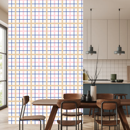 Wallpaper 3D Plaid Optical Geometric Bedroom