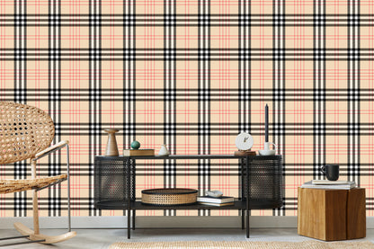 Wallpaper Modern 3D Plaid For Office Living Room