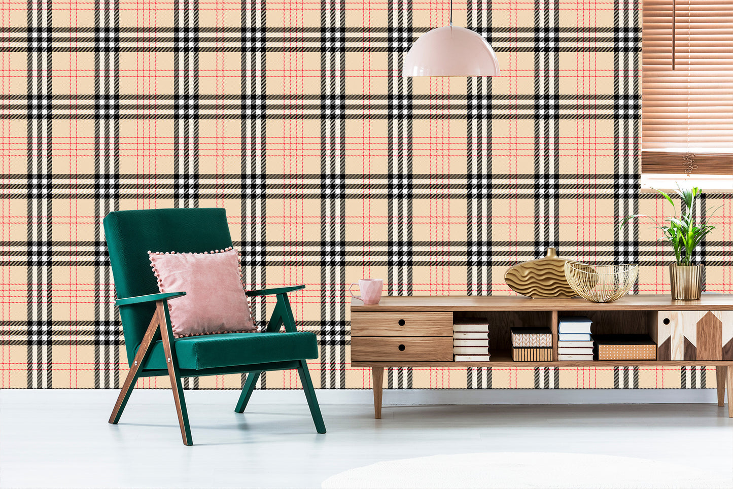 Wallpaper Modern 3D Plaid For Office Living Room