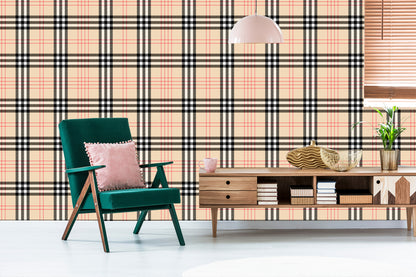 Wallpaper Modern 3D Plaid For Office Living Room