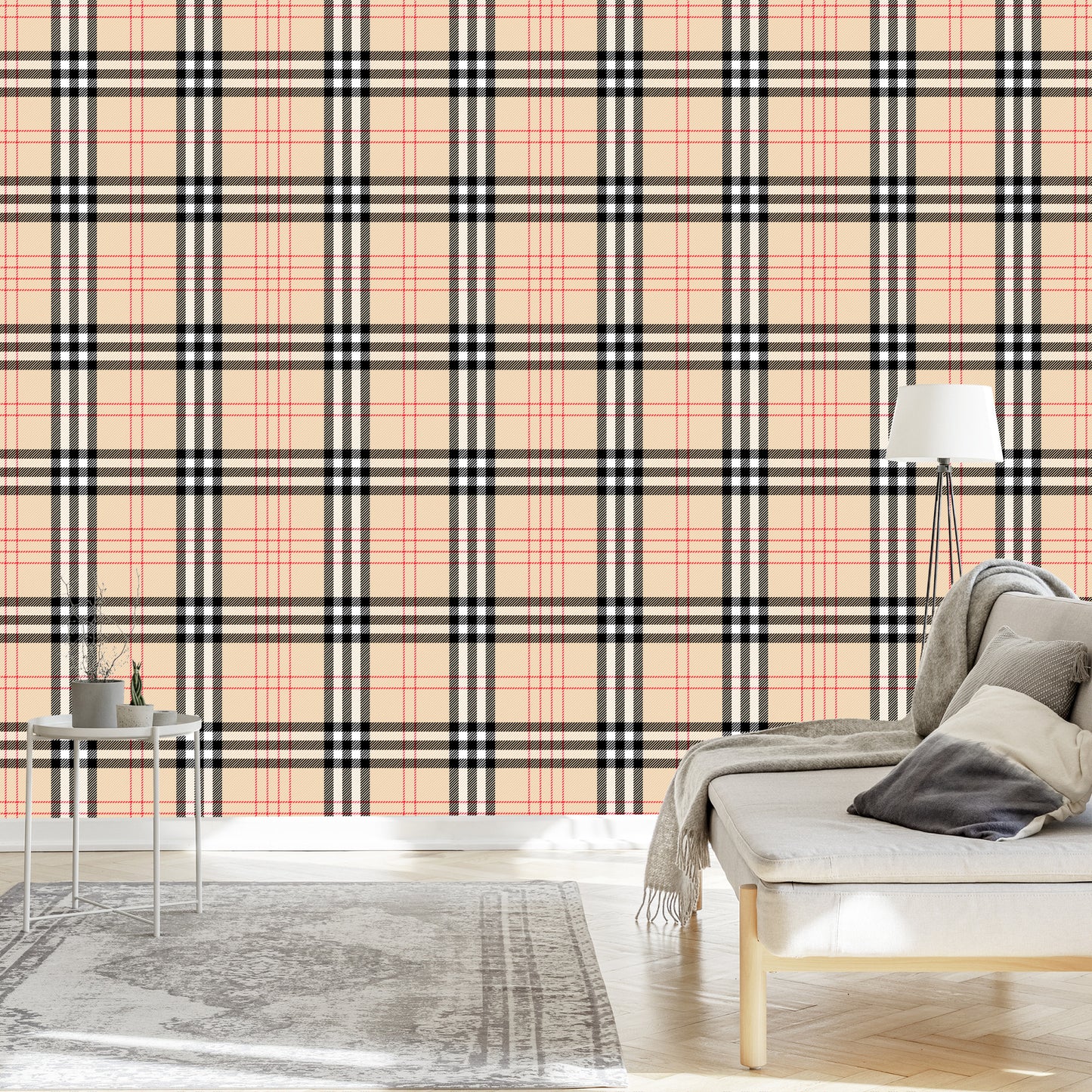 Wallpaper Modern 3D Plaid For Office Living Room