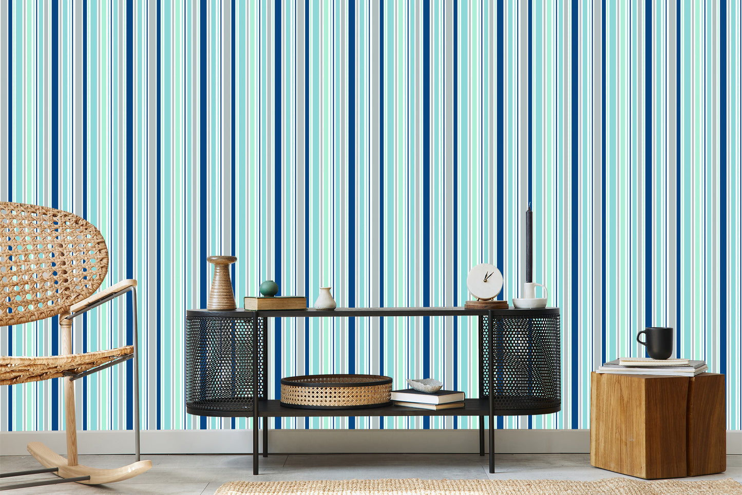 Wallpaper Colorful Vertical Stripes