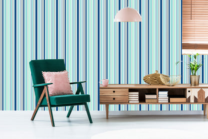 Wallpaper Colorful Vertical Stripes