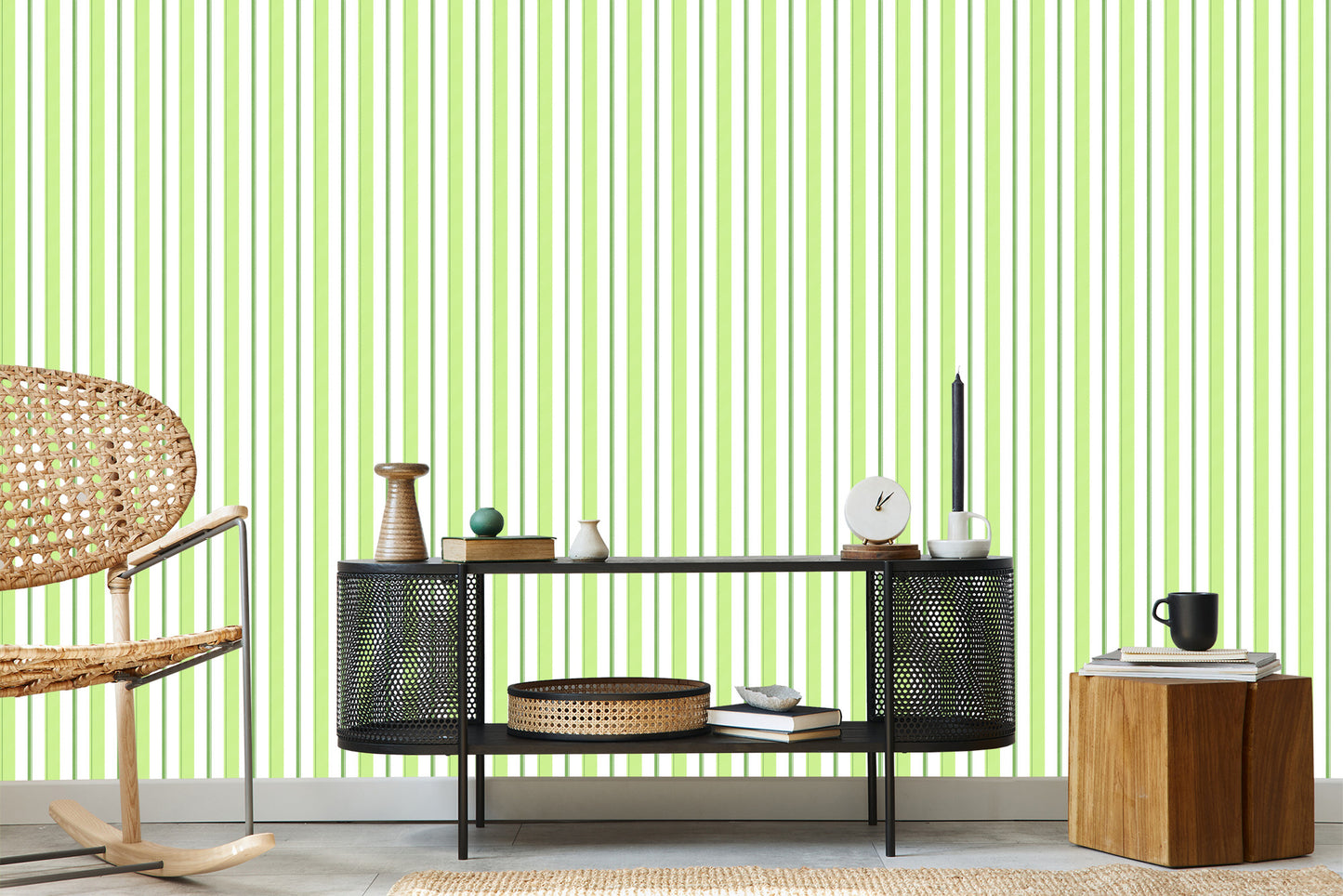 Wallpaper Vertical Retro Stripes