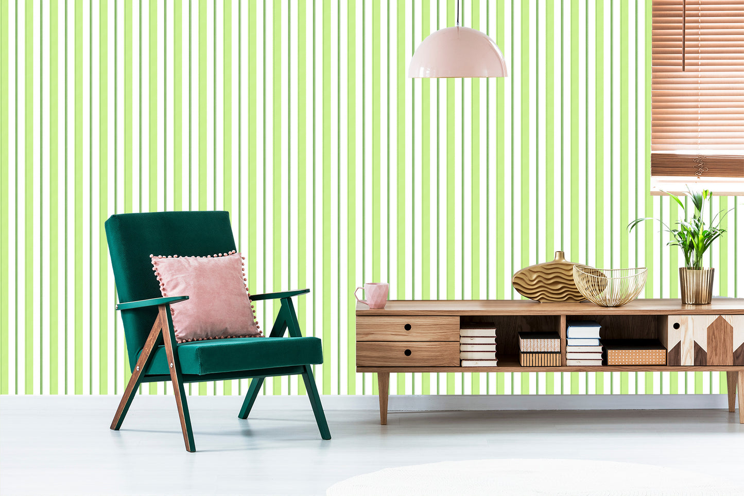 Wallpaper Vertical Retro Stripes