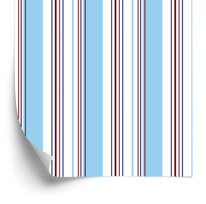 Wallpaper In Horizontal Colorful Stripes For Showroom Office