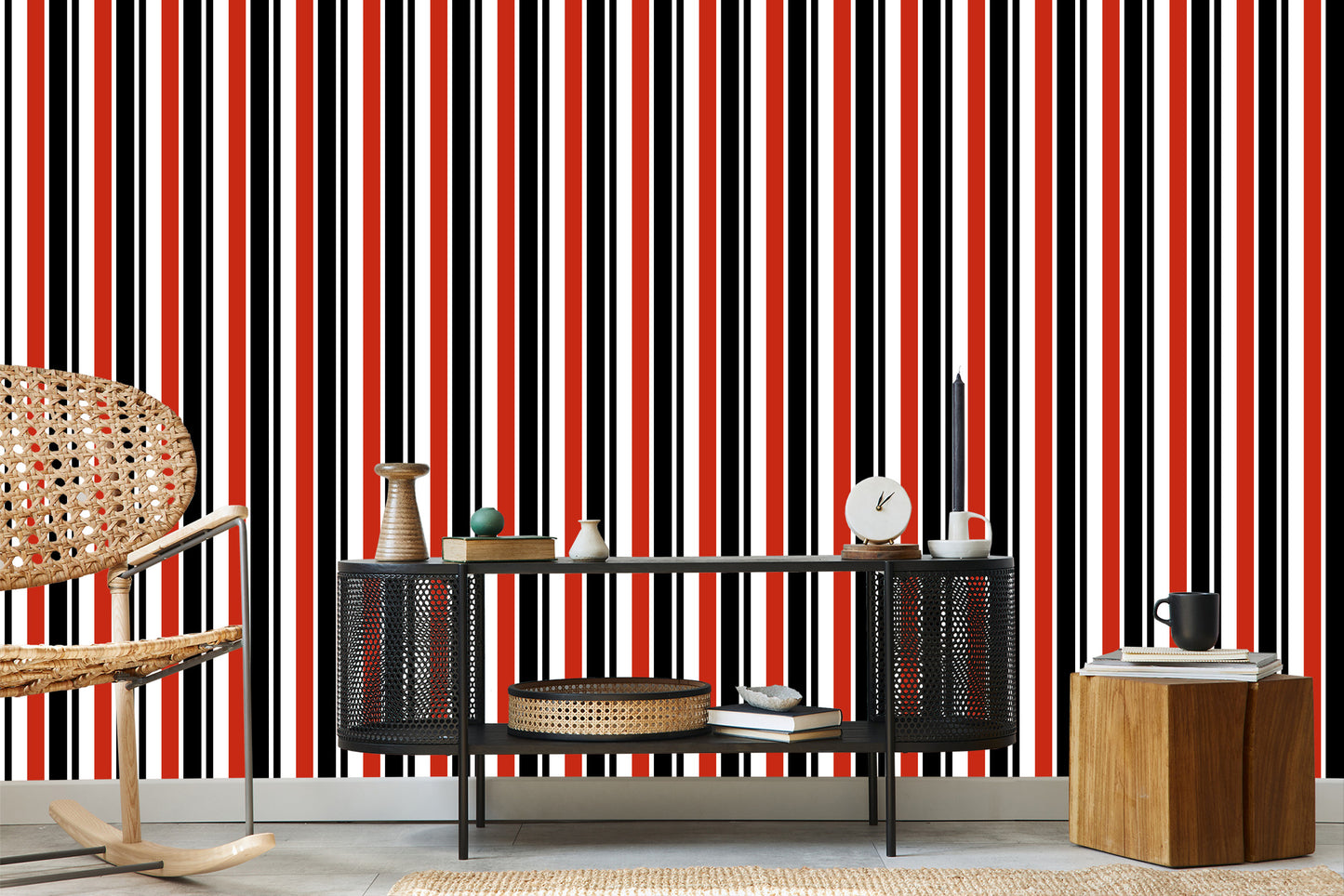 Wallpaper Classic Vertical Stripes For The Salon Office