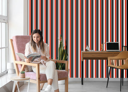Wallpaper Classic Vertical Stripes For The Salon Office