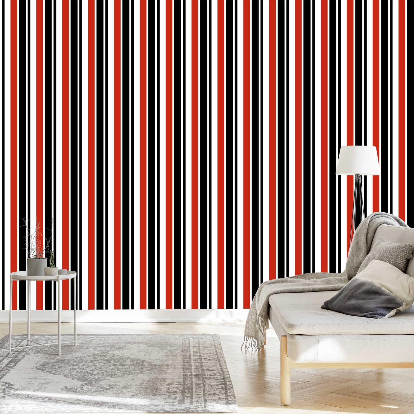 Wallpaper Classic Vertical Stripes For The Salon Office