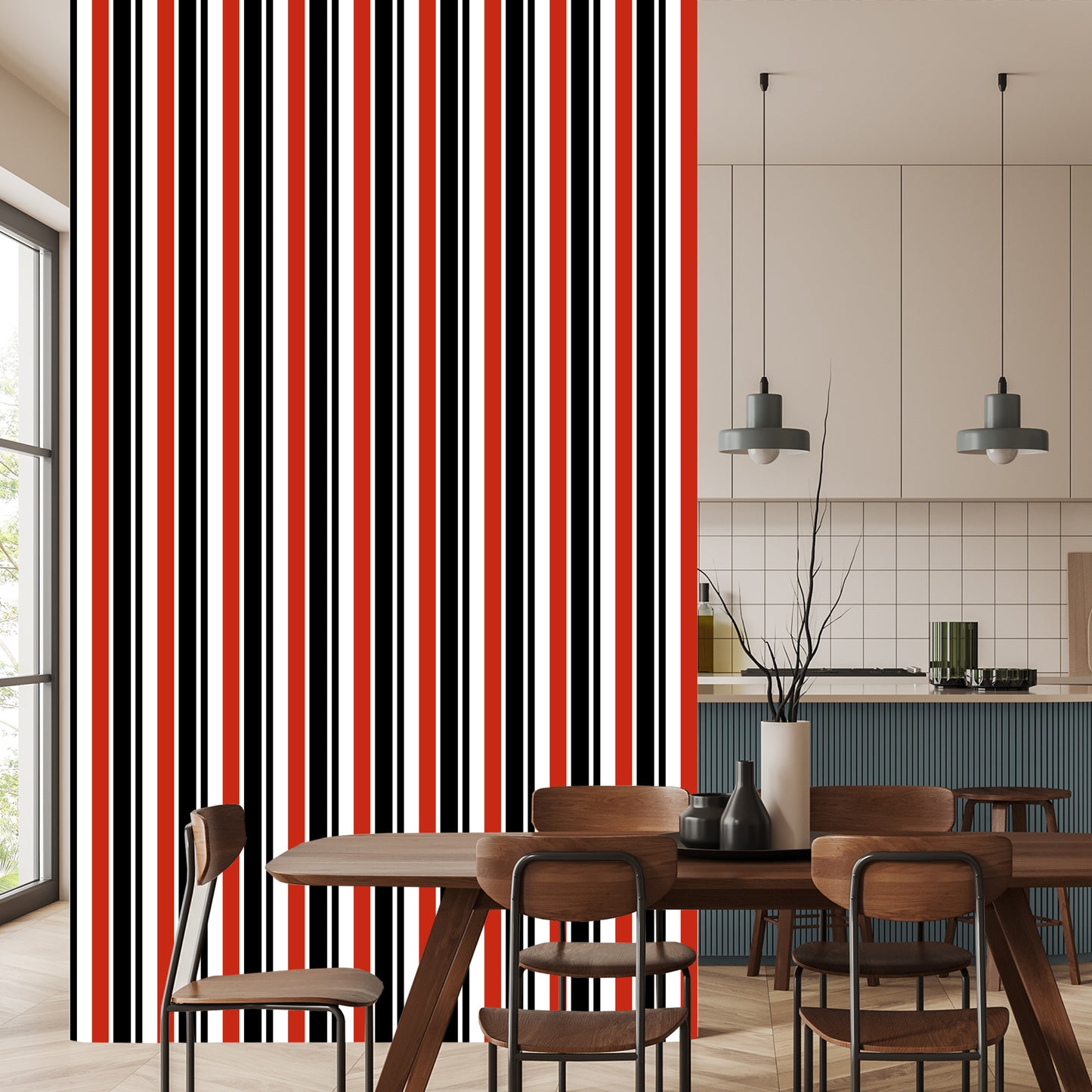 Wallpaper Classic Vertical Stripes For The Salon Office