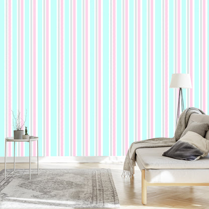 Wallpaper Colorful Vertical Stripes
