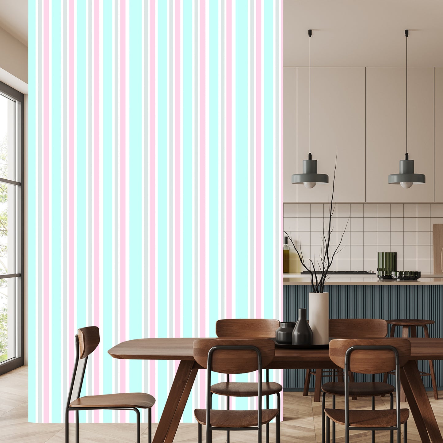 Wallpaper Colorful Vertical Stripes