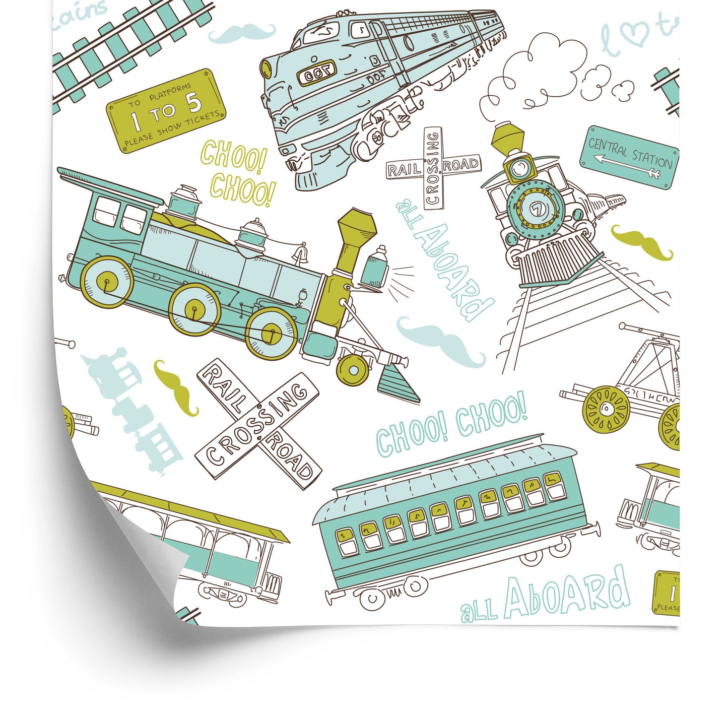 Wallpaper Retro Locomotives