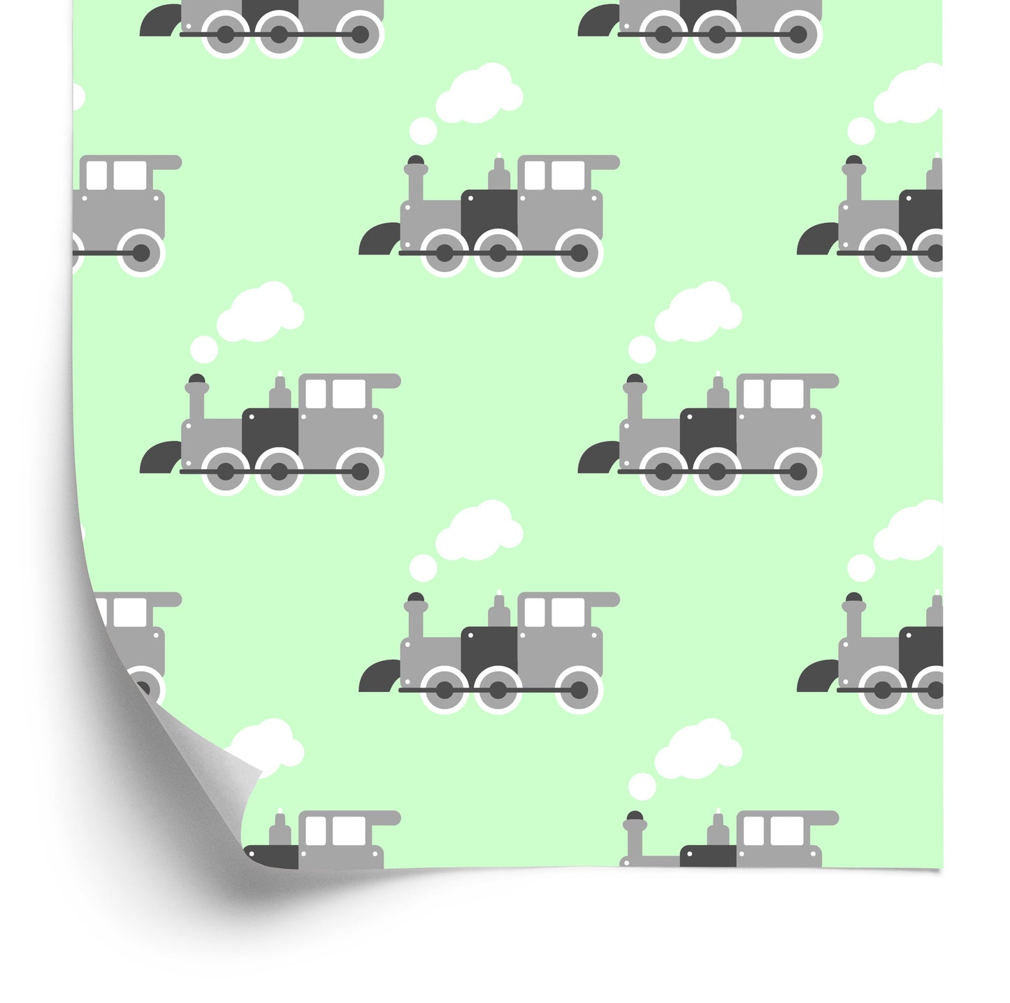 Wallpaper Fairy-Tale Retro Steam Locomotives