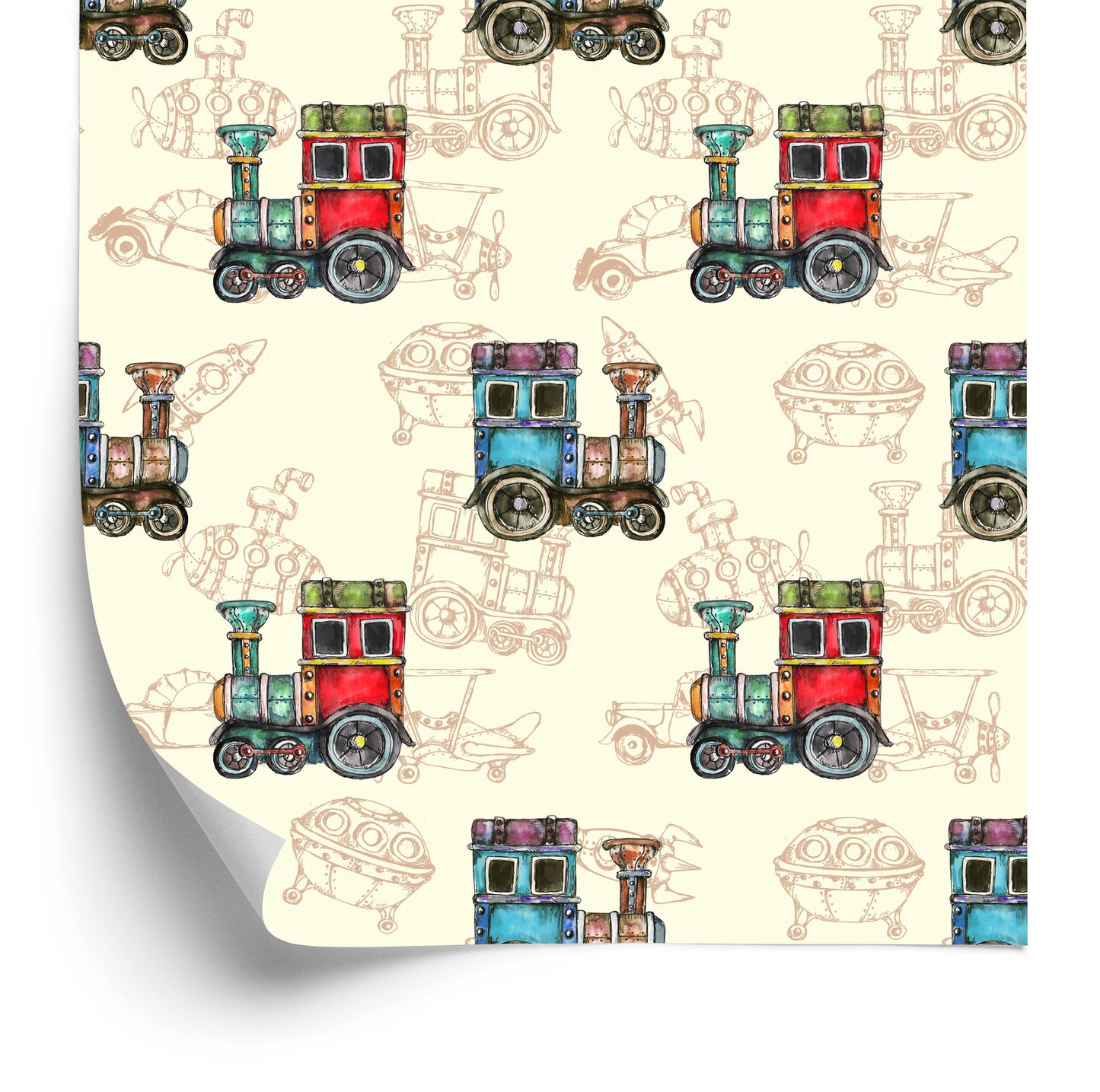Wallpaper Toy Vintage Steam Locomotives