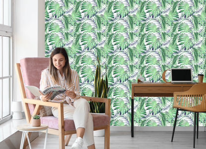 Wallpaper Leaves Palm And Monsteraae