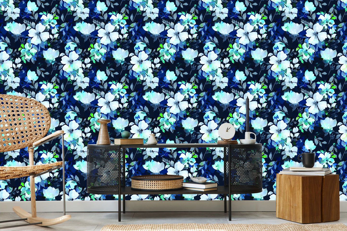 Wallpaper Floral Pattern Watercolor