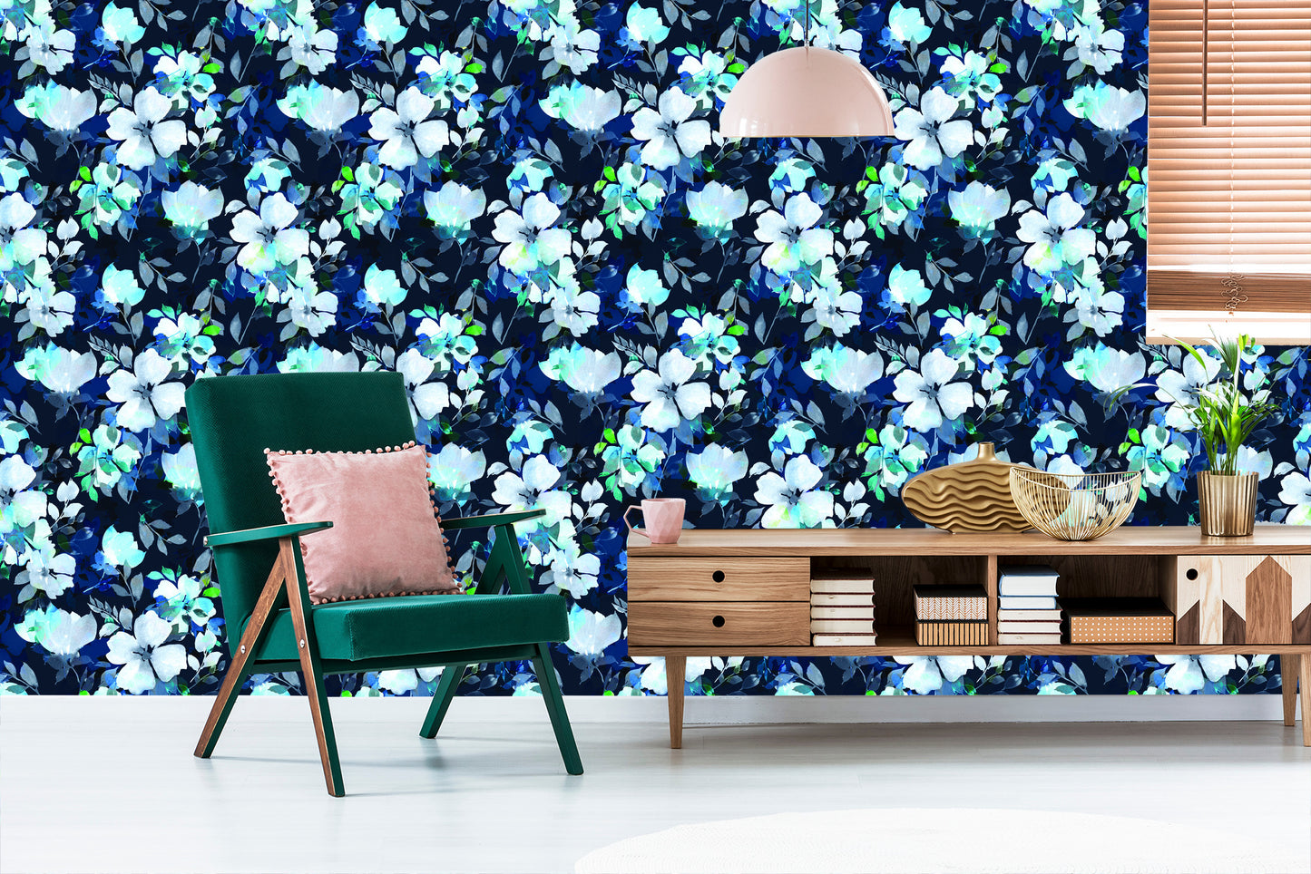 Wallpaper Floral Pattern Watercolor