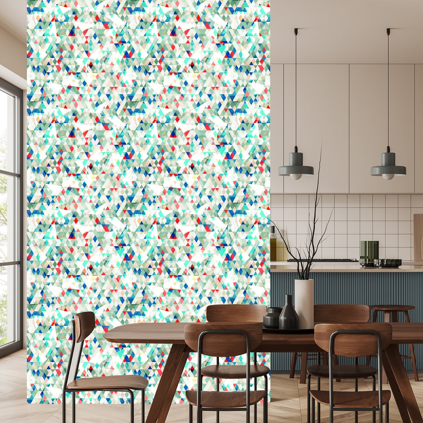 Wallpaper Colorful Triangles