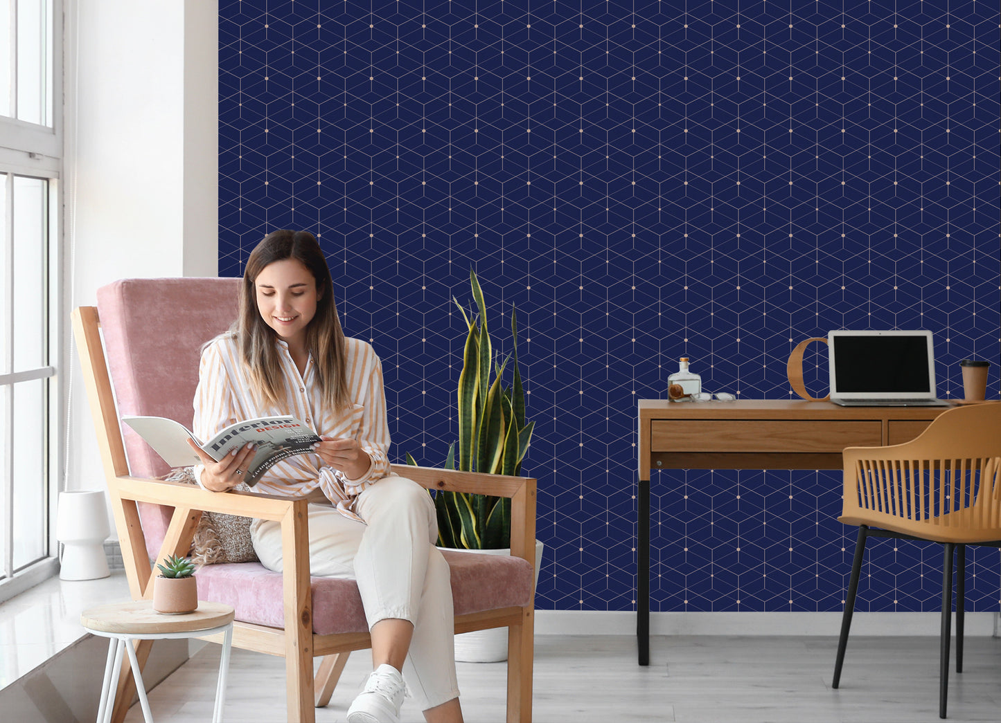 Wallpaper Modernist Geometric Pattern