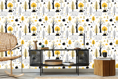 Wallpaper Hedgehog, Bear And Rabbit