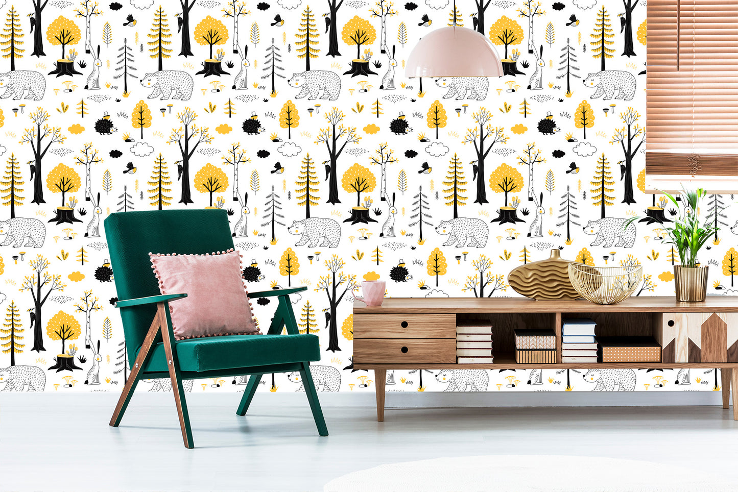 Wallpaper Hedgehog, Bear And Rabbit